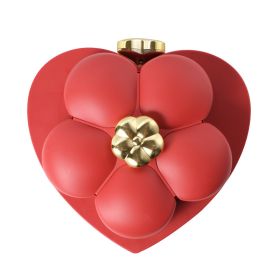 1pc Heart-shaped Dried Fruit Plate Nut Storage Box Home Living Room Coffee Table Snack Box Fruit Plate Chinese New Year Rotating Candy Box