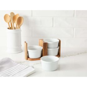 Better Homes & Gardens Acacia Wood Ramekin Caddy Set, 1.12 pounds