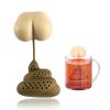 1pc Reusable Silicone Tea Infuser Creative Poop Shaped Funny Herbal Tea Bag Coffee Filter Diffuser Strainer Tea Accessories Home Kitchen Accessories