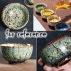 2.3 oz Chinese Kungfu Teacup Handmade Porcelain Japanese Tea Cup Wine Cup Bowl, 2 Pcs Green