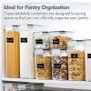 Food Storage Containers Set, Kitchen Pantry Organization and Storage with Easy Lock Lids, 8 Pieces