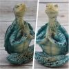 1pc, Meditating Sea Turtle Sculpture - Tranquility Garden Statue, Yoga Figurine, Creative Small Gift, Party Favor, Home Decor, Room Decor