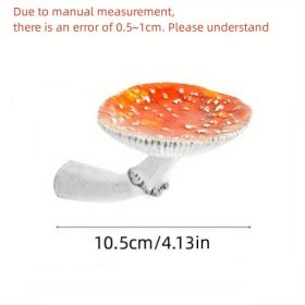 1pc Resin Mushroom Hanging Shelf - Decorative Wall Mounted Shelves for Home and Office Decor (Material: Resin)