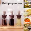 Kitchen Silicone Oil Bottle Glass Olive Oil Bottle Quantitative Extrusion Dispenser Pastry Steak Oil Brushes Baking BBQ Tool