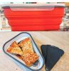 Silicone Folding Pizza Box Reusable Triangular Pizza Packing Box Takeaway Box