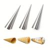 3pcs Set Stainless Steel Horn Bread Mold, Household Baking Tool, Oven Baking Tool, Kitchen Accessories